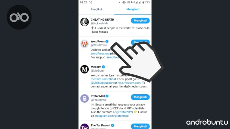 Cara Unfollow Twitter by Androbuntu.com 2