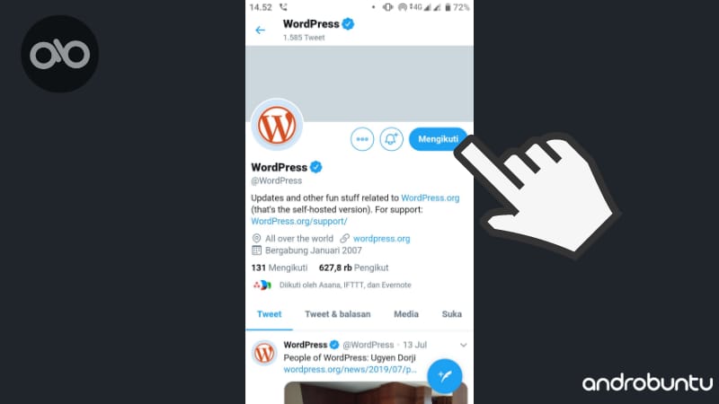 Cara Unfollow Twitter by Androbuntu.com 3