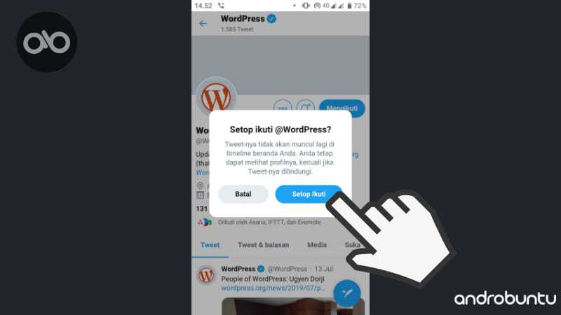 Cara Unfollow Twitter by Androbuntu.com 4