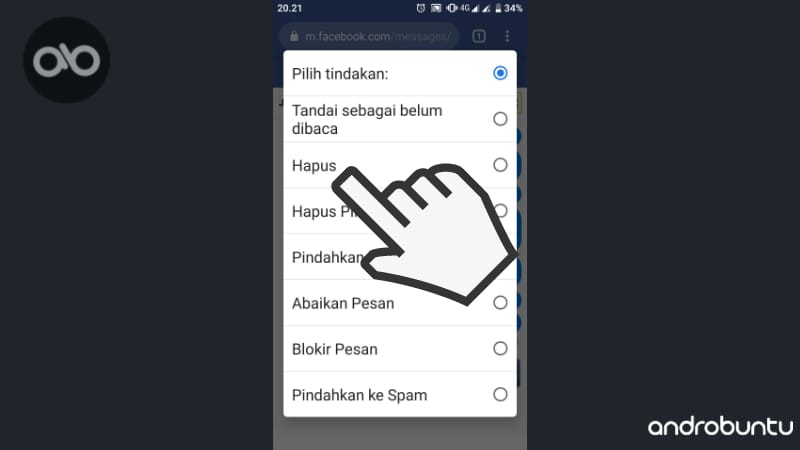 Cara Menghapus Pesan di Facebook by Androbuntu.com 4