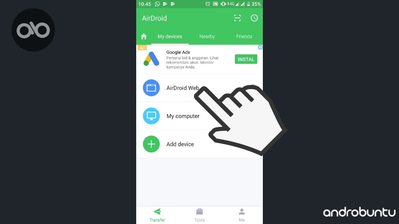 Cara Mengirim File dari Komputer ke Android Tanpa USB by Androbuntu.com 1