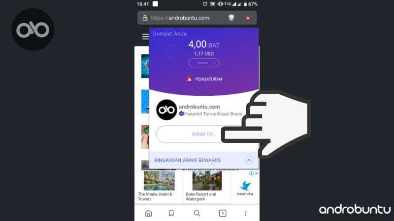 Cara Mengirim Tip Token BAT di Brave Browser by Androbuntu.com 2