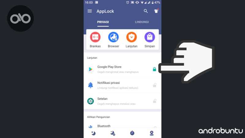 Cara Mengunci Aplikasi di Android by Androbuntu.com 4