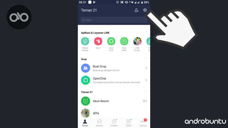 Cara Blokir dan Menghapus Teman di LINE by Androbuntu.com 4