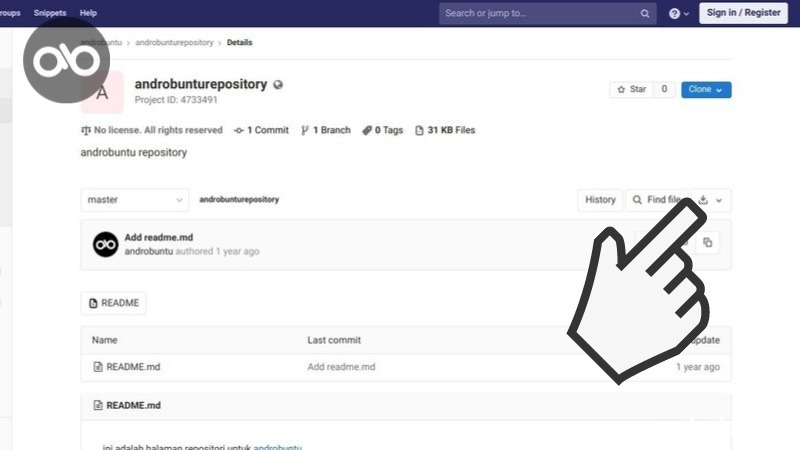 Cara Download File di GitHub dan GitLab by Androbuntu.com 2