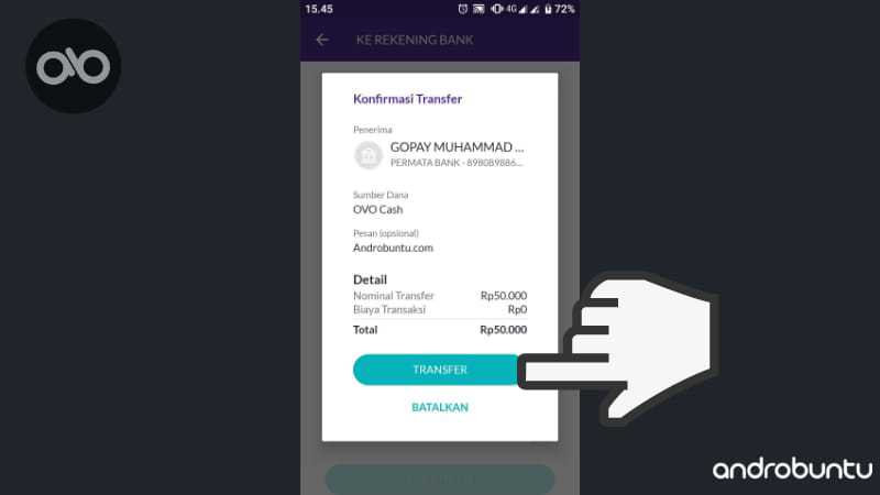 Cara Transfer Saldo OVO ke Gopay by Androbuntu.com 4