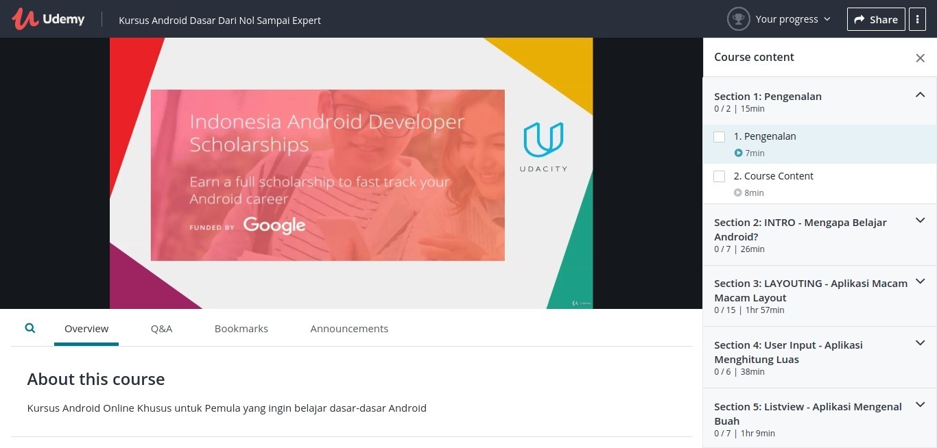 Pengalaman Ikut Kursus Online di Udemy by Androbuntu.com 1