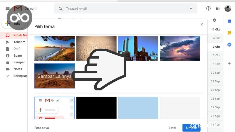 Cara Mengubah Tema Gmail Menggunakan Foto di PC by Androbuntu.com 3