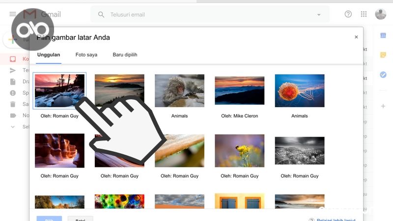 Cara Mengubah Tema Gmail Menggunakan Foto di PC by Androbuntu.com 4