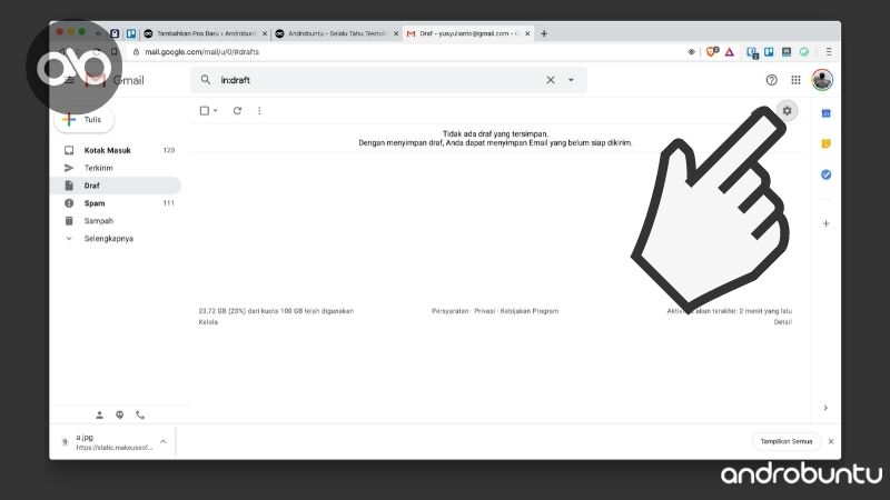 Cara Mengganti Bahasa Gmail by Androbuntu 1