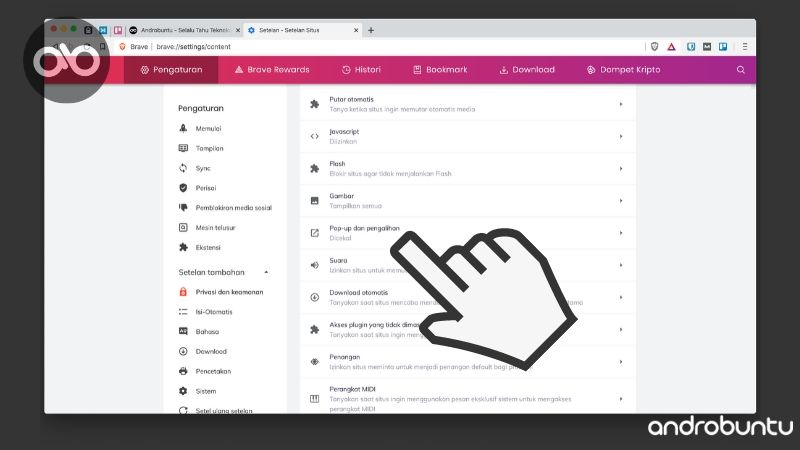 Cara Menghilangkan Tab yang Muncul Sendiri di Google Chrome by Androbuntu 4