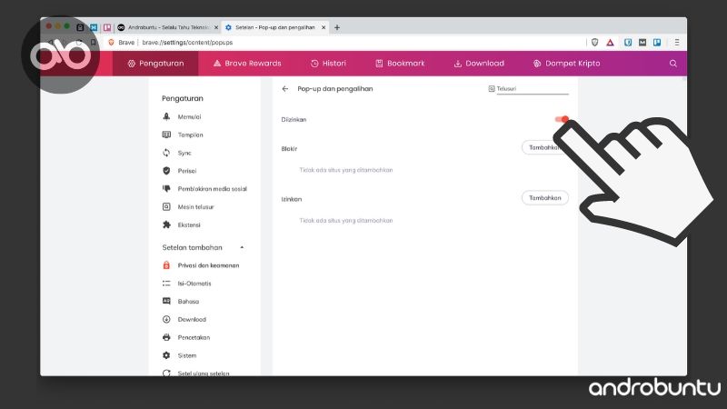 Cara Menghilangkan Tab yang Muncul Sendiri di Google Chrome by Androbuntu 5