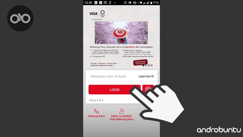 Cara Melihat Nomor Rekening CIMB Niaga di Go Mobile by Androbuntu 2
