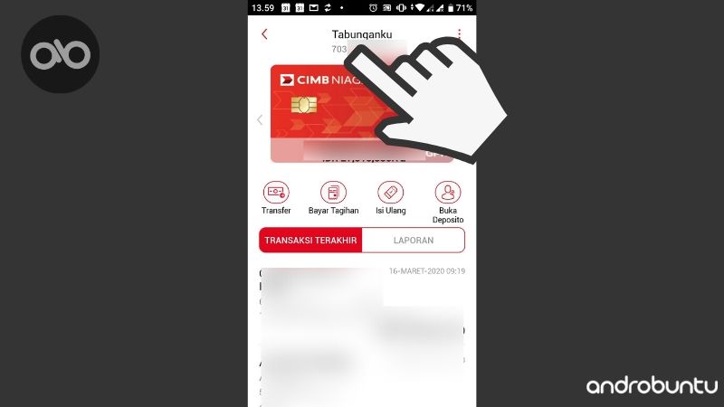 Cara Melihat Nomor Rekening CIMB Niaga di Go Mobile by Androbuntu 5