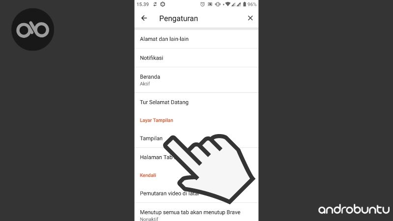 Cara Menggunakan Tema Gelap di Brave Browser by Androbuntu 2