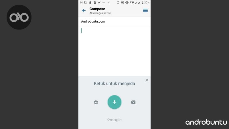 Cara Menulis Pesan dengan Suara di Android by Androbuntu 2