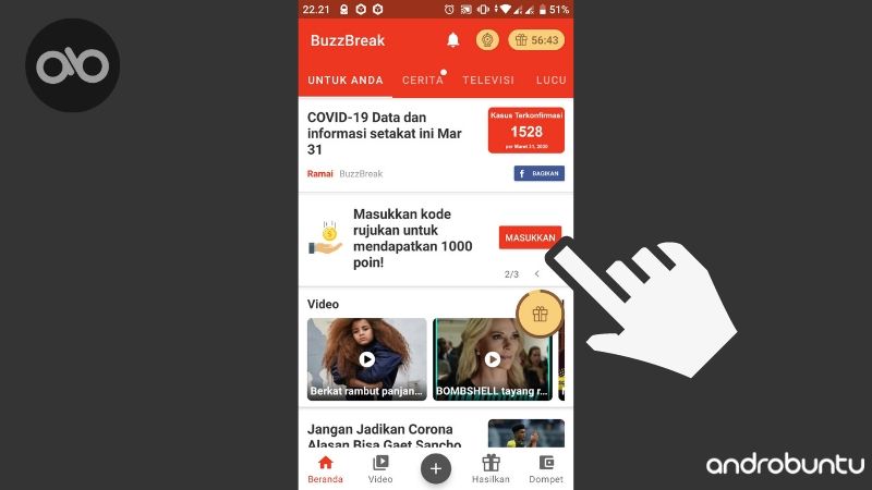 Cara Mendapatkan Dolar PayPal di BuzzBreak by Androbuntu 1