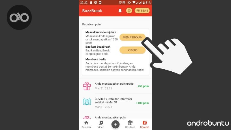 Cara Mendapatkan Dolar PayPal di BuzzBreak by Androbuntu 3