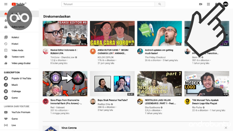 Cara Mengganti Banner YouTube di Android by Androbuntu 1