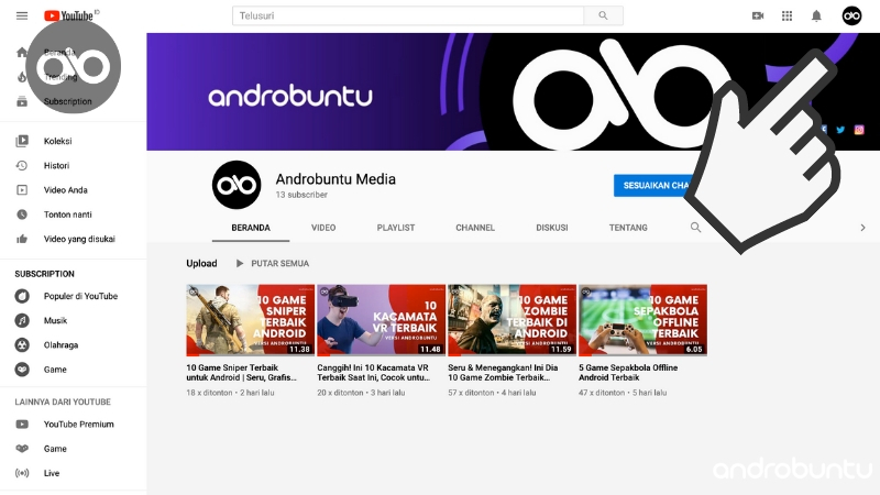 Cara MenCara Mengganti Banner YouTube di Android by Androbuntu 3gganti Banner YouTube di Android by Androbuntu 3