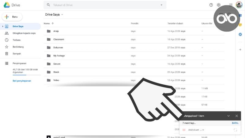 Cara Upload Video ke Google Drive by Androbuntu 10