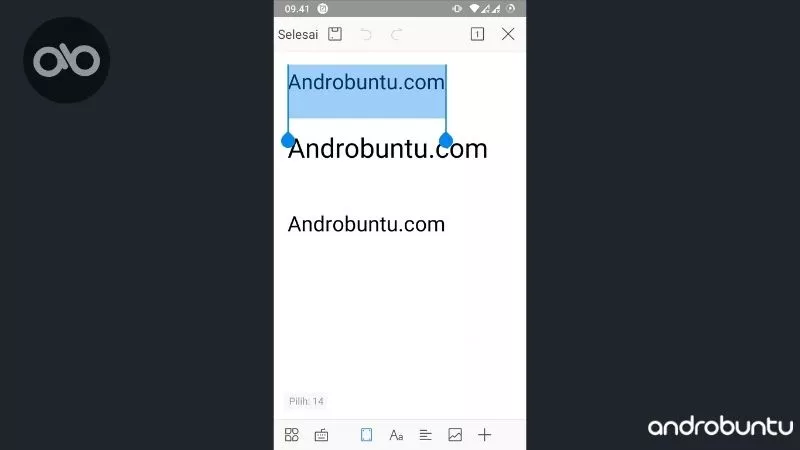 Cara Membuat Tulisan Miring Tebal di WPS Office by Androbuntu 1