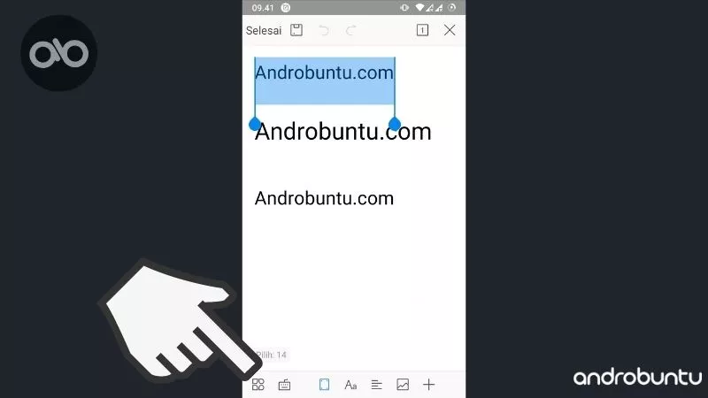 Cara Membuat Tulisan Miring Tebal di WPS Office by Androbuntu 2