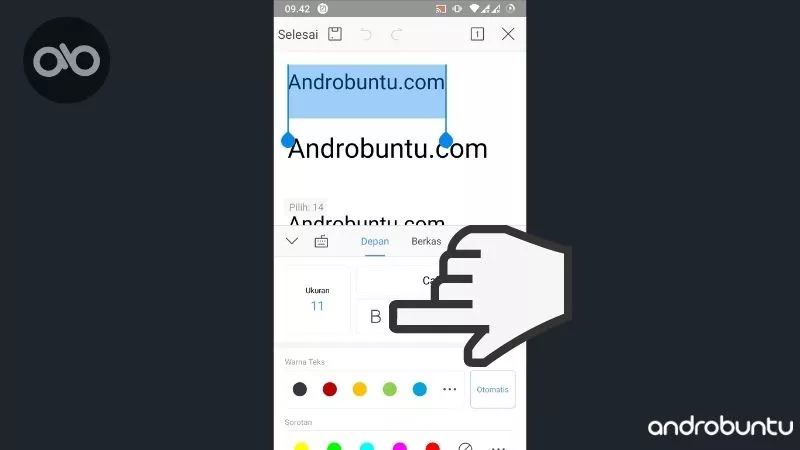 Cara Membuat Tulisan Miring Tebal di WPS Office by Androbuntu 3