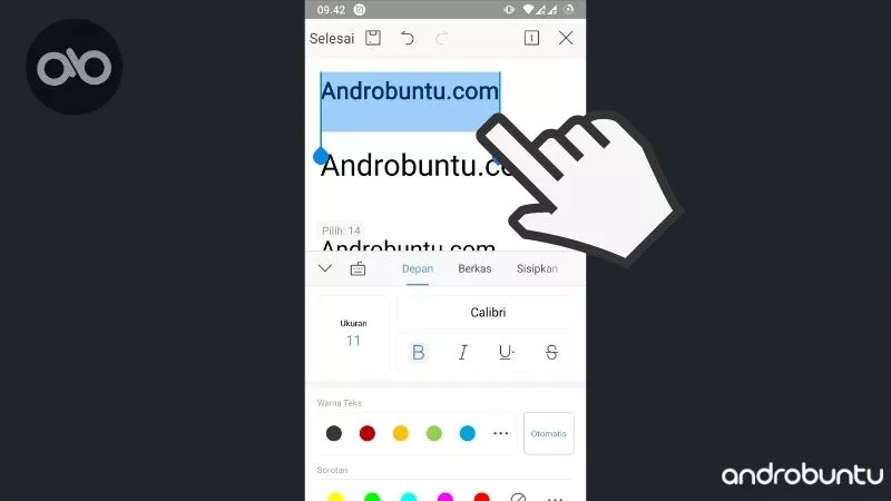 Cara Membuat Tulisan Miring Tebal di WPS Office by Androbuntu 4