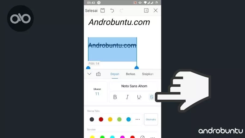 Cara Membuat Tulisan Miring Tebal di WPS Office by Androbuntu 7