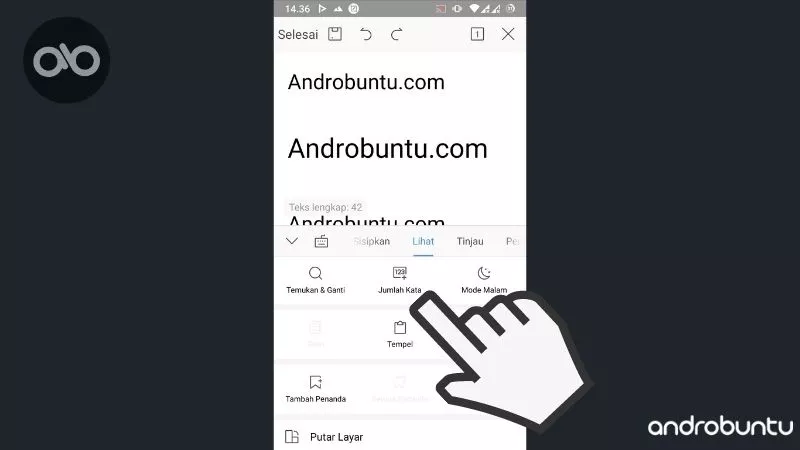 Cara Mengetahui Jumlah Kata pada Dokumen di WPS Office by Androbuntu 2