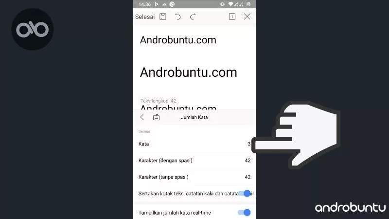 Cara Mengetahui Jumlah Kata pada Dokumen di WPS Office by Androbuntu 3