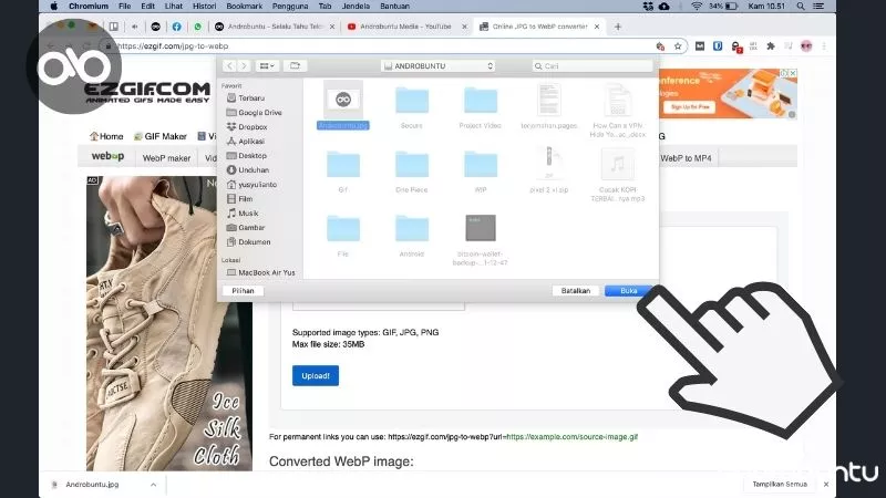 Cara Mengubah Gambar JPG dan PNG Menjadi WebP by Androbuntu 2