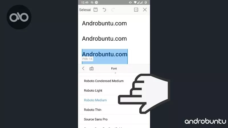 Cara Mengubah Jenis Font di WPS Office by Androbuntu 4