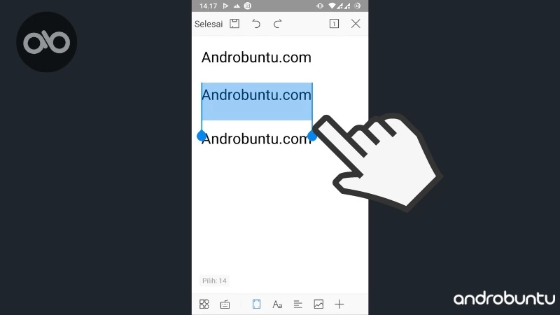 Cara Mengubah Ukuran Huruf di WPS Office by Androbuntu 1