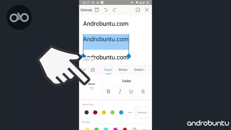 Cara Mengubah Ukuran Huruf di WPS Office by Androbuntu 2