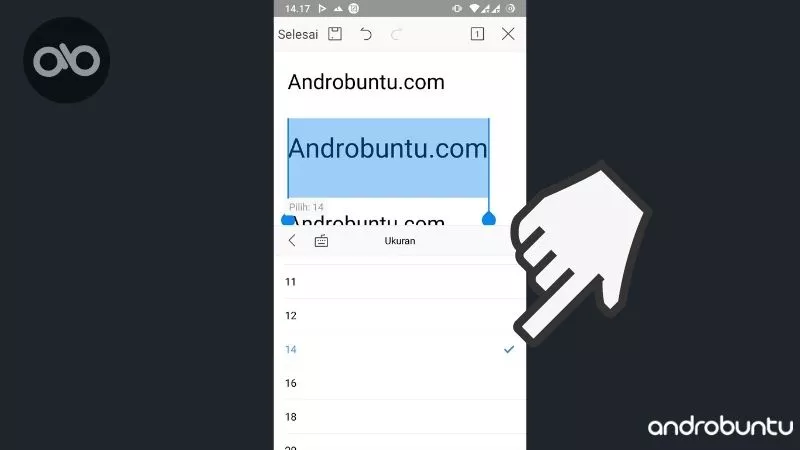 Cara Mengubah Ukuran Huruf di WPS Office by Androbuntu 3