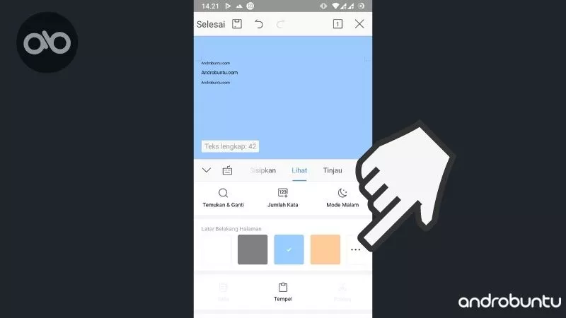 Cara Mengubah Warna Halaman di WPS Office by Androbuntu 3