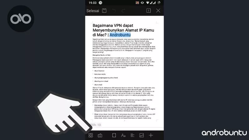Cara Mengubah Warna Teks di WPS Office by Androbuntu 2