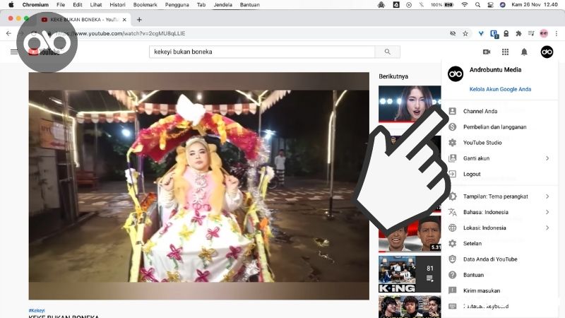 Cara Ganti Nama Channel Youtube di PC by Androbuntu 1