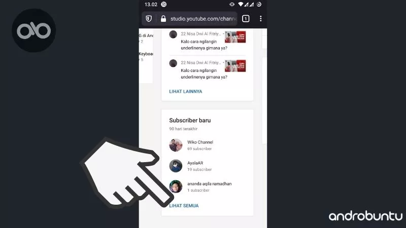 Cara Mengetahui Subscriber Channel YouTube by Androbuntu 6