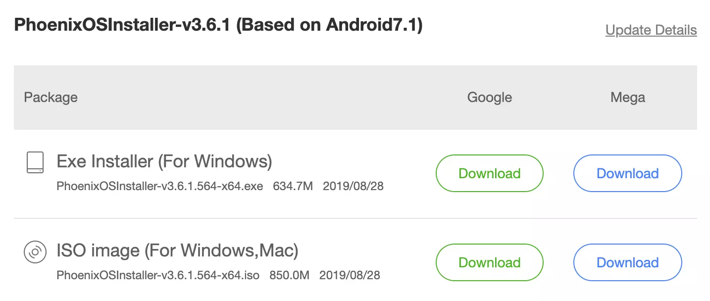 Download Phoenix OS by Androbuntu