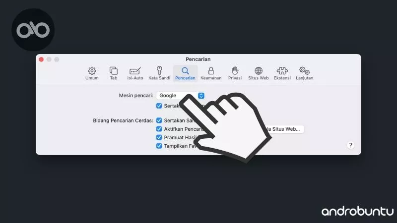 Cara Ganti Search Engine di Safari by Androbuntu 4