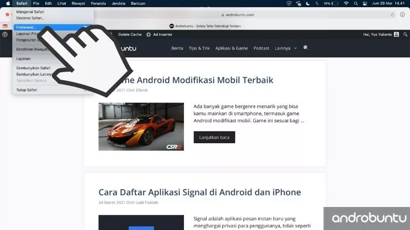 Cara Menyembunyikan atau Menampilkan Ikon Situs Web di Safari by Androbuntu 1