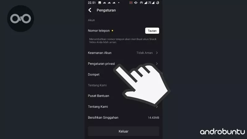 Cara Agar Profil Tidak Disarankan ke Orang Lain di Snack Video by Androbuntu 3