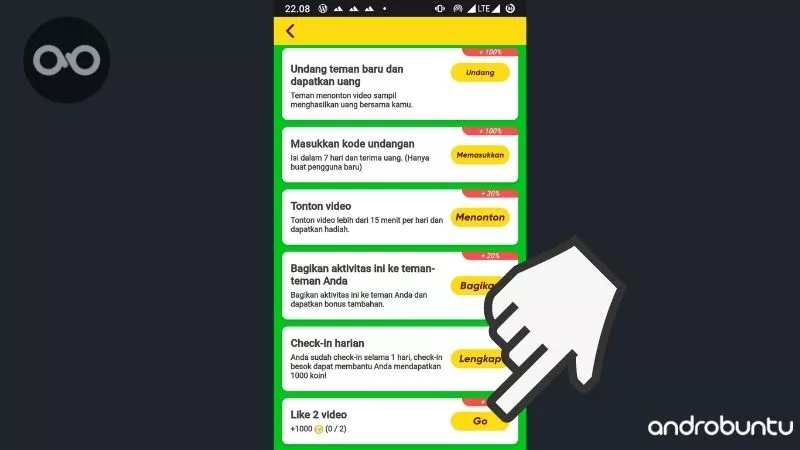 Cara Daftar Snack Video by Androbuntu 10