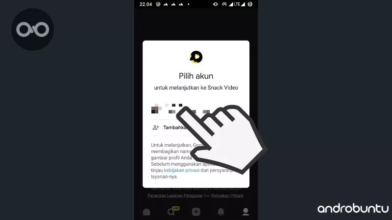 Cara Daftar Snack Video by Androbuntu 6