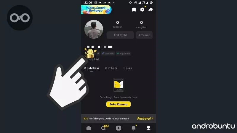 Cara Daftar Snack Video by Androbuntu 8