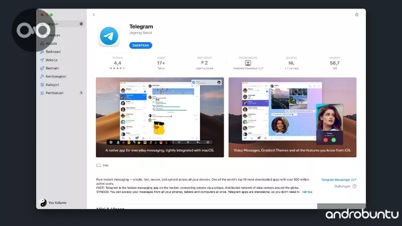Cara Download Telegram di Laptop by Androbuntu 2