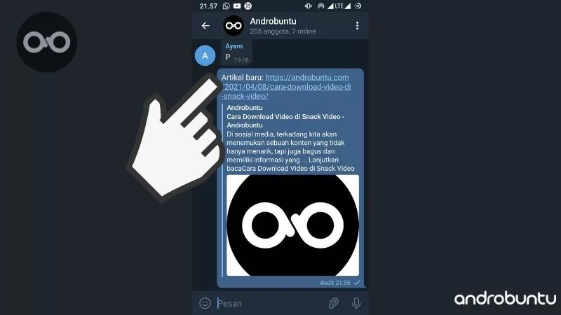 Cara Edit Pesan yang Sudah Terkirim di Telegram by Androbuntu 5